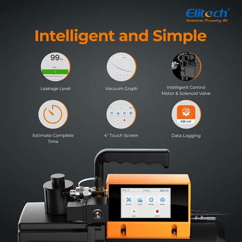 Touchscreen Fully Intelligent Seal Tester (Vacuum Pump Model) Brand|Elitech 7 CFM Vacuum Pump Intelligent HVAC Vacuum Pump 2 .